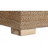 Butaca XL de fibra de teca natural y textil blanco estilo boho. 6