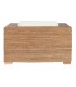Butaca XL de fibra de teca natural y textil blanco estilo boho. 3