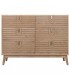Cómoda XL de madera de pino tallada natural de estilo art decó. 1