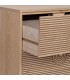 Cómoda XL de madera de pino tallada natural de estilo art decó. 4