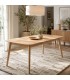 Mesa extensible de madera y chapa de roble natural contemporánea. Mdmhogar