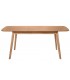 Mesa extensible de madera y chapa de roble natural contemporánea. 3