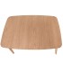 Mesa extensible de madera y chapa de roble natural contemporánea. 5