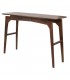 Consola de madera maciza de mango en nogal estilo contemporáneo.