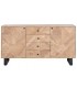 Aparador de madera maciza de acacia natural de estilo industrial. 1