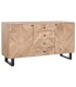 Aparador de madera maciza de acacia natural de estilo industrial.