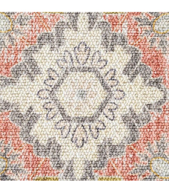 Alfombra grande de poliéster multicolor de estilo étnico. 3