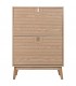 Mueble zapatero de pino tallado natural de estilo art decó. 1