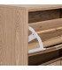 Mueble zapatero de pino tallado natural de estilo art decó. 3