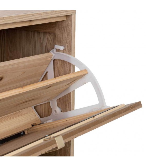 Mueble zapatero de pino tallado natural de estilo art decó. 5