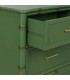 Cómoda grande de bambú y ratán verde de estilo étnico. 5