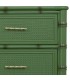 Cómoda grande de bambú y ratán verde de estilo étnico. 6