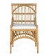 Set 2 sillas comedor bambú y ratán natural con cojín blanco 1