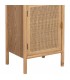 Vitrina pequeña madera natural y ratán con puertas y cajón 7
