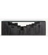 Mesa centro cuadrada XL madera mango negra y cristal transparente 1