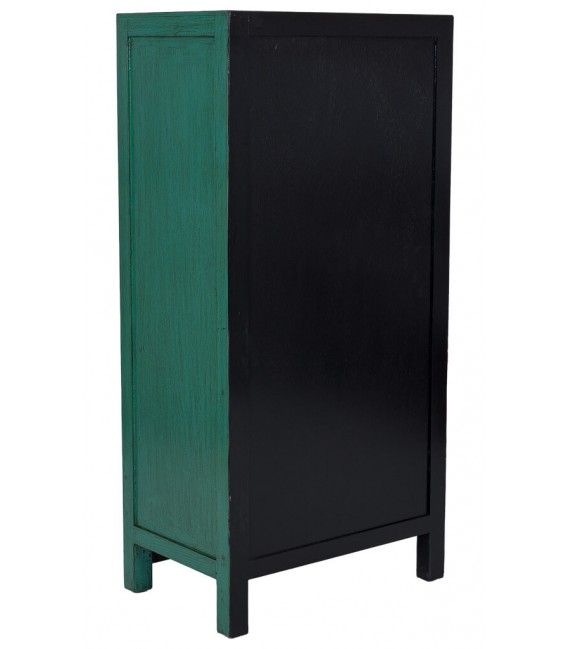 Armario bajo 2 puertas madera decorada a mano multicolor oriental 3