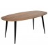 Mesa comedor ovalada madera mango natural con patas metal negro