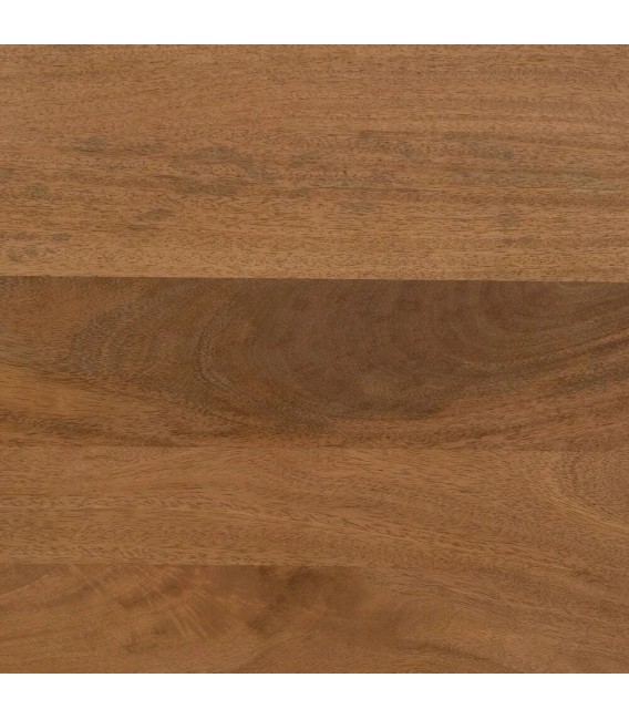 Mesa comedor ovalada madera mango natural con patas metal negro 3