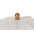 Lámpara sobremesa metal dorado madera cerezo y pantalla blanca 2