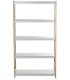 Estantería madera de pino natural y MDF blanco estilo nórdico 1