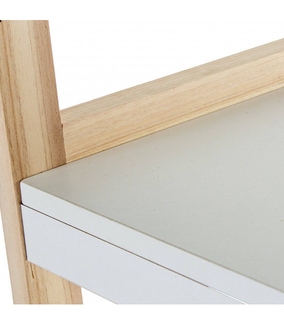 Estantería madera de pino natural y MDF blanco estilo nórdico 3