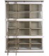 Vitrina XXL roble natural y blanca con escalera estilo colonial 1