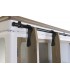 Vitrina XXL roble natural y blanca con escalera estilo colonial 4