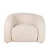 Butaca baja chenilla beige de diseño contemporáneo envolvente 1