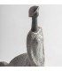 Figura decorativa alta cerámica gris jaspeada estilo art decó 1