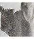 Figura decorativa alta cerámica gris jaspeada estilo art decó 2