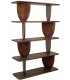 Estantería de madera maciza de mango nogal diseño contemporáneo