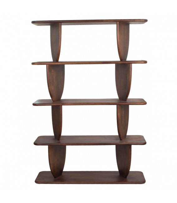 Estantería de madera maciza de mango nogal diseño contemporáneo 1
