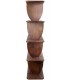 Estantería de madera maciza de mango nogal diseño contemporáneo 2