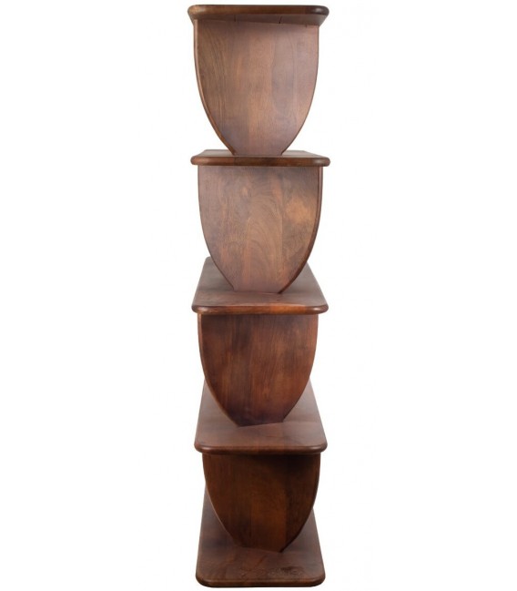 Estantería de madera maciza de mango nogal diseño contemporáneo 2