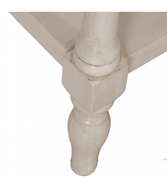 Consola de entrada grande 2 cajones en madera beige provenzal 7