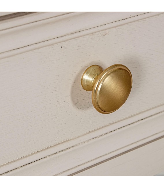 Consola de entrada grande 2 cajones en madera beige provenzal 5