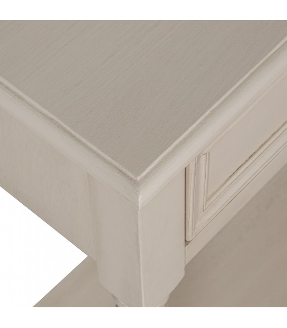 CONSOLA DE ENTRADA 110 X 28 X 75 LENARD MADERA COLOR BEIGE METAL DORADO