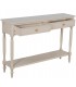 Consola de entrada grande 2 cajones en madera beige provenzal 2