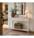Consola de entrada grande 2 cajones en madera beige provenzal Mdmhogar