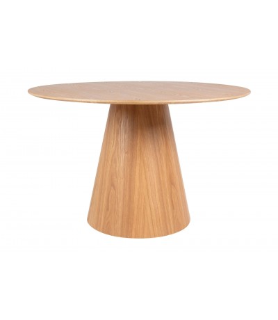 Mesa de comedor redonda 120 Ø madera natural estilo nórdico