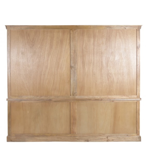 Vitrina XXL de madera de mango con celosía natural estilo colonial 2