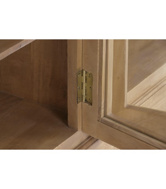 Vitrina XXL de madera de mango con celosía natural estilo colonial 7