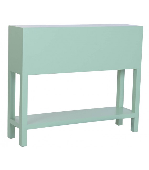 Consola de entrada verde menta estilo oriental con almacenaje 2