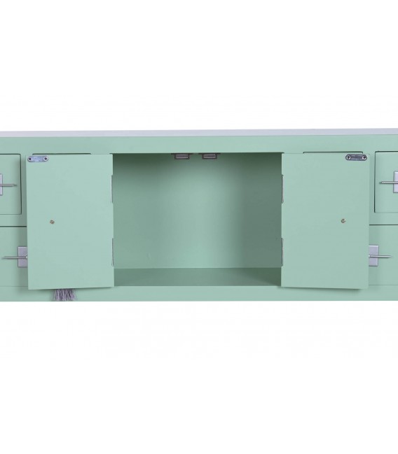 Consola de entrada verde menta estilo oriental con almacenaje 5