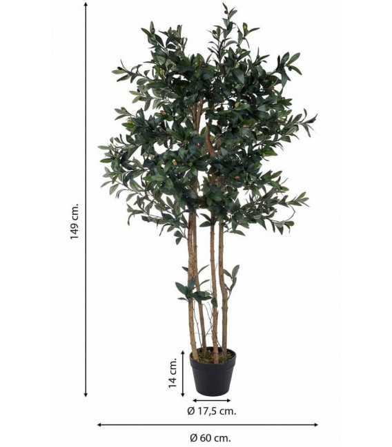 Planta artificial olivo verde estilo mediterráneo decorativo 2