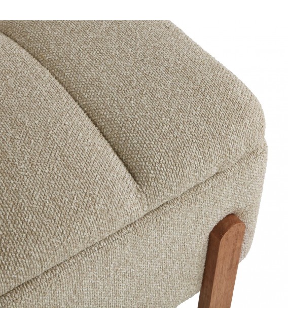 Banco pie de cama baúl beige madera natural estilo nórdico 3
