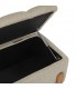 Banco pie de cama baúl beige madera natural estilo nórdico 4