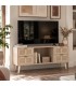 Mueble TV madera y ratán natural estilo colonial con 4 cajones Mdmhogar