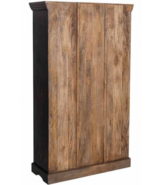Vitrina XL madera negra decapada estilo clásico vintage 3