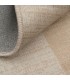 Alfombra grande de viscosa beige y topo con elegante diseño geométrico4
